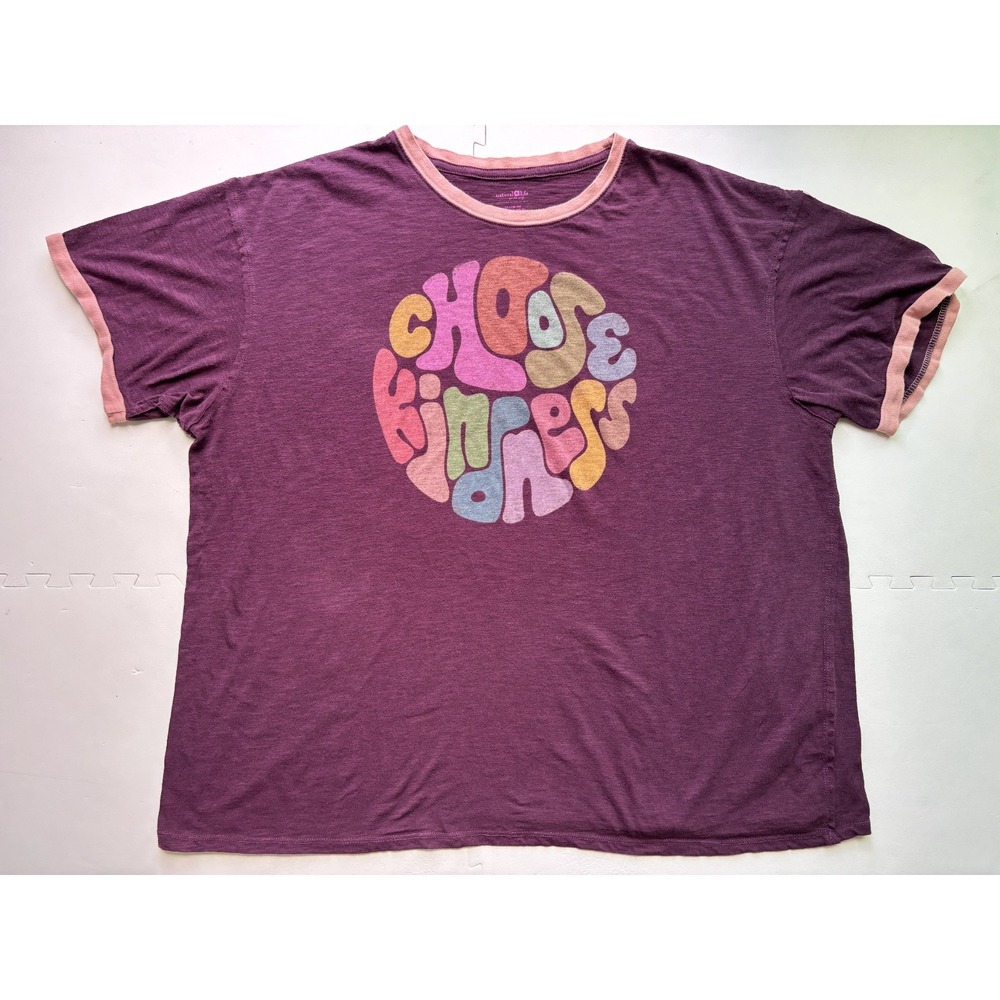 NATURAL LIFE Womens Tshirt Choose Kindness 100% Cotton Retro Granola - Size XL